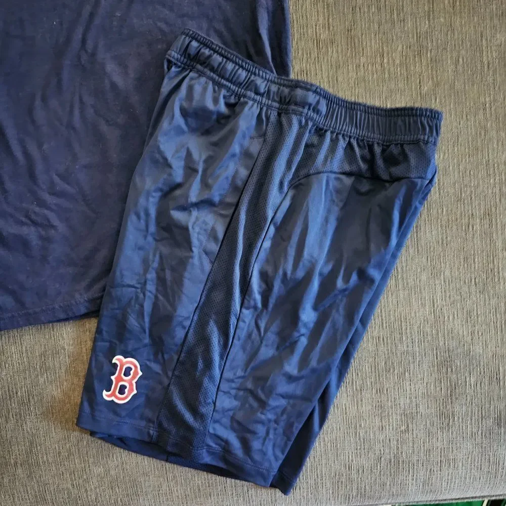 Under Armour Boston Heatgear Baseball Red Sox T-Shirt and Shorts 2 Piece Set